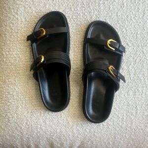 Zara sandals gold hardware